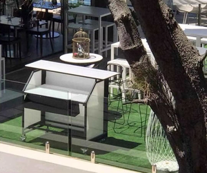 Tuyệt Vời Phổ Biến Màu Trắng LED Chiếu Sáng Di Động Bảng Thanh Câu Lạc Bộ Đêm Đồ Nội Thất Di Động Gấp Thanh - Product Image 3