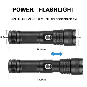 Puissante lampe torche tactique de camping en plein air LED 3XHP50 10W 10000 lumens 5 modes IPX67 étanche 4x18650 batterie USB - Product Image 2