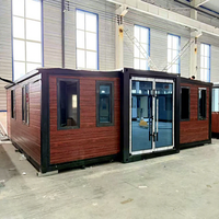 Vente directe usine – Maison conteneur préfabriquée extensible à trois chambres en acier, panneaux sandwich, bureau moderne de luxe