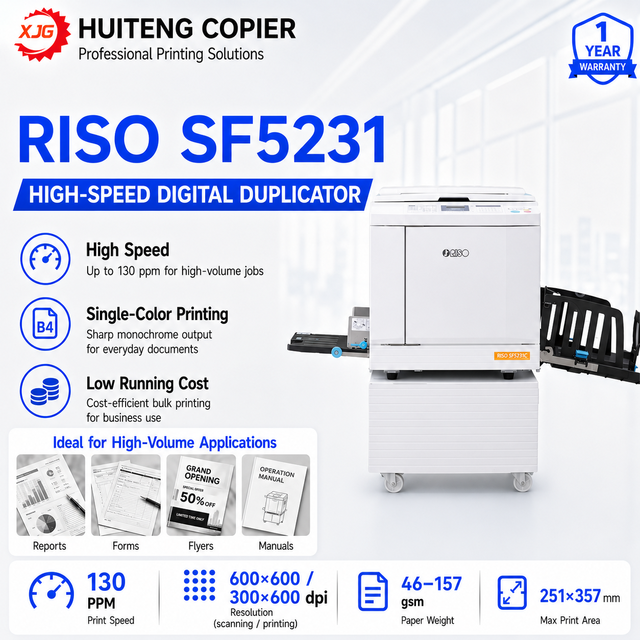 SF5231 Refurbished B4 Copiers and Printers for Riso Risos SF 5231 Printer Copier Duplicator Machine Photocopy Digital Automatic