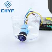 Interrupteur à bouton-poussoir métallique 16mm 19mm 22mm 25mm 10A 15A 20A 1NO à réinitialisation automatique avec LED pour équipement