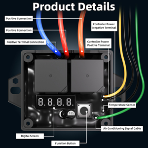 Controlador de ventiladores digitales de 12V, controlador de ventilador eléctrico, radiador de temperatura ajustable, Kit de termostato de ventilador, interruptor de ventilador disipador de calor - Product Image 3