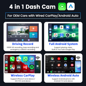 Carlinkit xe lái xe ghi âm không dây Android Auto Carplay được xây dựng trong GPS 4G 64GB DVR ai TV Box Dash Cam xe chơi cho Youtube - Product Image 4