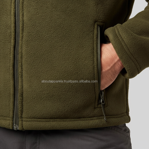 Veste polaire à demi-zip d'extérieur sur mesure en gros OEM 2026, 100% polyester, taille plus, fermeture tricotée d'hiver, approvisionnement en vrac bon marché - Product Image 1