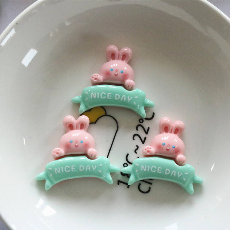 Bright Face - Banner rabbit pink