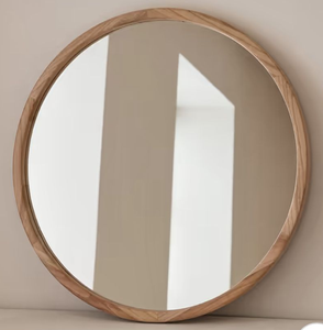 <span class=keywords><strong>Miroir</strong></span> de salle de bain <span class=keywords><strong>rond</strong></span> encadré en bois FSC, diamètre 50 cm et 100 cm, vente en gros directe d'usine - Product Image 3