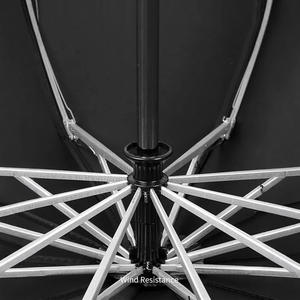 Оптовая продажа, заводская цена, 10 ребер, автоматический открытый задний зонт со светодиодным фонариком, компактный дорожный Зонт от дождя, зонт от солнца на заказ - Product Image 4