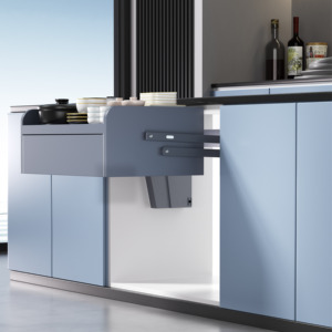 Panier de rangement motorisé escamotable TSD pour cuisine, à commande tactile intelligente, pour installation sous armoire, idéal pour usines modernes, vente en gros et personnalisation - Product Image 1