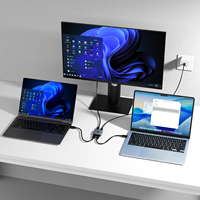 Conmutador USB-C Bidireccional 2 en 1, Salida de Video 8K, Transferencia de Datos de 10 Gbps, Carga Rápida PD de 100 W, Selector de 2 Puertos Tipo C