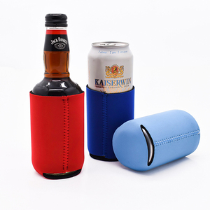 Manchon isotherme portable en néoprène pour canettes et bouteilles, modèle mince personnalisable, vierge - Product Image 1