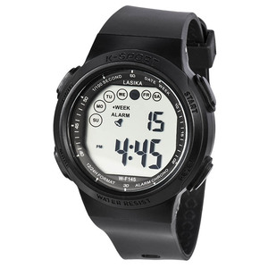 Montre numérique LASIKA W-F145 K-Sport avec rétroéclairage LED bleu, résistante à l'eau, alarme, chronomètre, bracelet TPU, pour homme, sport - Product Image 6
