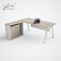 Bureau de luxe en bois en forme de L Table et chaises design Directeur exécutif Mobilier de bureau Mobilier commercial Bureau de travail