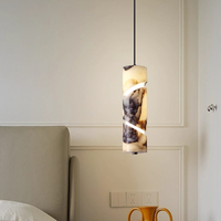 Petit lustre design table de chevet de chambre à coucher led suspendu Marbre lumineux table d'îlot d'entrée de luxe