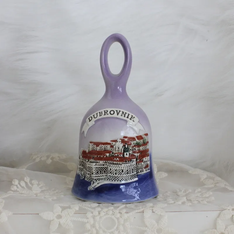 Bonwill Custom Handpainted Souvenir Dinner Bell Ceramic Ornaments of Croatia