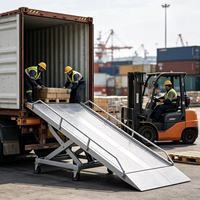 Rampe de chargement mobile personnalisée de 6 à 20 tonnes, rampe mobile pour chariot élévateur, rampe de chargement mobile pour entrepôt