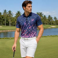 Polo de travail léger personnalisé pour hommes, séchage rapide, respirant, extensible dans les 4 sens, polo de sport et de golf à impression numérique