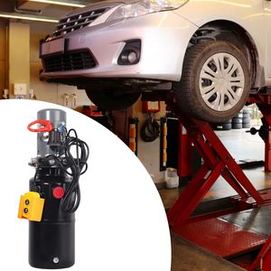 Unité hydraulique avec réservoir d'huile en fer de 8 litres, moteur 12V DC, pompe à double action pour levage 4M, poignée de commande - Product Image 4