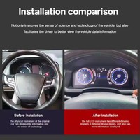 Cluster Digital 12.3 inci untuk Toyota Prado 2004-2009 instrumen dasbor mobil Panel pengukur kecepatan pemutar Multimedia LCD