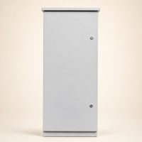 Armoire en acier inoxydable certifiée ISO9001 avec revêtement en poudre, résistante aux intempéries, avec couleur et dimensions personnalisées pour l'hébergement d'équipements extérieurs