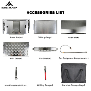 Griglia BBQ Portatile in Acciaio <span class=keywords><strong>Inox</strong></span> 304 <span class=keywords><strong>per</strong></span> <span class=keywords><strong>Barbecue</strong></span> Marino, Griglia Verticale <span class=keywords><strong>per</strong></span> Barca, Griglia a Gas con Copertura Completa - Product Image 3