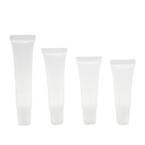 Tubes de rouge à lèvres transparents inclinés, rechargeables, pour baume ou gloss teinté, avec bouchon à vis, pour soins des lèvres, 10 ml, moulage par injection - Product Image 4