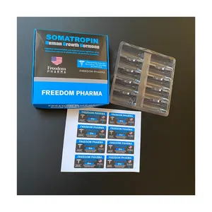 Versand bereit Peptide Fläschchen Anabolikum Steroid Peptid HGH Verpackung 100iu Papier Box synthetische anabole Verpackung Hgh Box Etikett