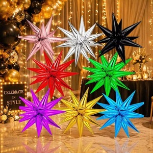 Grande Palloncino in Mylar a Forma di Stella 4D per Decorazioni di Matrimoni e Feste di Compleanno, Vendita all'Ingrosso - Product Image 4