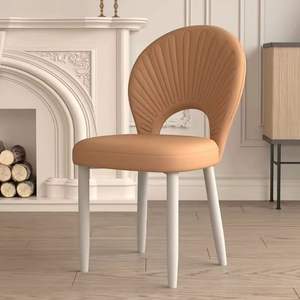 High End Luxury Internet Celebrity Nordic Luxury Curved Chair Modern Minimalist Home Makeup Nail Art <b>Backrest</b> Shell Chair - Product Image 3