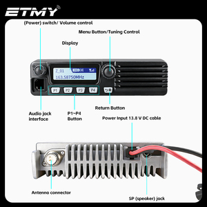 Radio mobile numérique DMR GPS pour véhicule Etmy ET-M90D, petit transmetteur-récepteur numérique <span class=keywords><strong>SFR</strong></span> pour la logistique des transports - Product Image 6