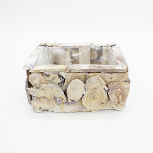 Diseño original, macetas de madera hechas a mano para interiores y exteriores, macetas decorativas de astillas de madera ecológicas originales - Product Image 4