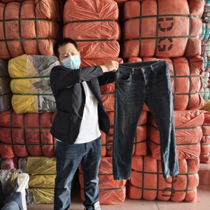 19kg 100kg in Bales Second Hand Trousers Wholesale Pants Used Men Jeans Bales <strong>for</strong> Uganda - Product Image 1