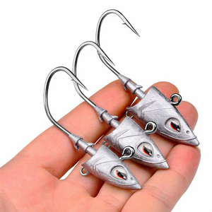 Wildtrek 26g/39g/52g Ami <span class=keywords><strong>da</strong></span> <span class=keywords><strong>Pesca</strong></span> a Testa di Pesce in Metallo con Occhi 3D per Esche Dure in Acqua Dolce e Salata, <span class=keywords><strong>Spigola</strong></span> e Luccio - Product Image 1