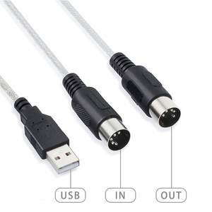 Usb Midi Cable 5 Pin In Out Connector For <b>Electronic</b> <b>Keyboard</b> Music Device - Product Image 1
