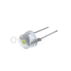 Chipsship 20PCS 8mm כובע קש LED דיודה Ultra בהיר לבן 0.25W 0.5W 0.75W F8 כוח 0.5W אור פולטות דיודה אדום צהוב ירוק