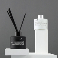 Bouteille diffuseur de parfum d'ambiance en verre rond vide, personnalisable en couleur, 50ml, 100ml, 150ml