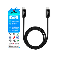 Cable de Carga Rápida USB-C PD240W 48V 5A, Sincronización de Datos 2.0 a 480Mbps, Nailon Trenzado para iPhone 15 Plus, iPad Pro, Computadora, 1m, 12 Meses