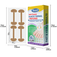 Tonfly 40 pièces Patchs de réparation des ongles, traitement épaississant et adoucissant pour paronychie, anti-infection, correction des ongles, soin des pieds