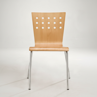 Chaise de salle à manger en bois à 3 lignes de design moderne, empilable, mobilier de maison CHAO CHING AB-057, pour cuisine et salle à manger, fabriquée à Taïwan