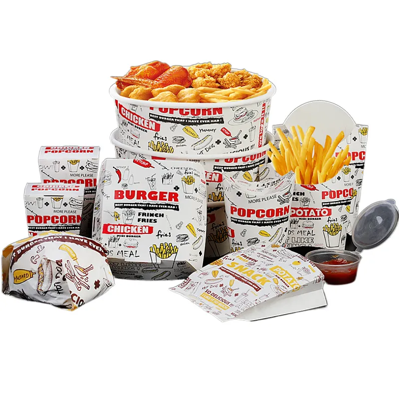 Gepersonaliseerde Burger Doos Papier Burger Box Mcdonalds Maten Burger Box