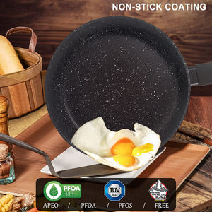 Ustensiles de cuisine Poêle à frire profonde en aluminium antiadhésif avec poêles et <span class=keywords><strong>casseroles</strong></span> en métal au fini marbre avec poignée <span class=keywords><strong>amovible</strong></span> Ensembles de poêles à frire - Product Image 2