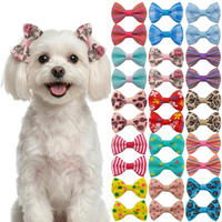 Barrettes colorées imprimées pour chien, pinces à cheveux en tissu doux pour animaux de compagnie, petites barrettes pour chiots et chats, accessoires pour photos de fête d'anniversaire