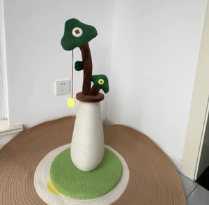 Torre de Actividades para Gatos de Peluche con Poste Rascador de Sisal, Condominio en Forma de Hongo para Interiores y Juguete Colgante de Bola - Product Image 5