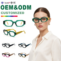 monture de lunettes pour femmes européennes,d'acétate fabriquée à la main avec d'ongles de riz, cadre optique à la mode