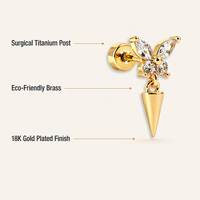 ZUOLA Grosir Kustom Anting-anting Tulang Rawan, Anting-anting Bibir, Anting-anting Hidung, Cincin, Perhiasan Tubuh, Titanium Bedah untuk Studio Piercing