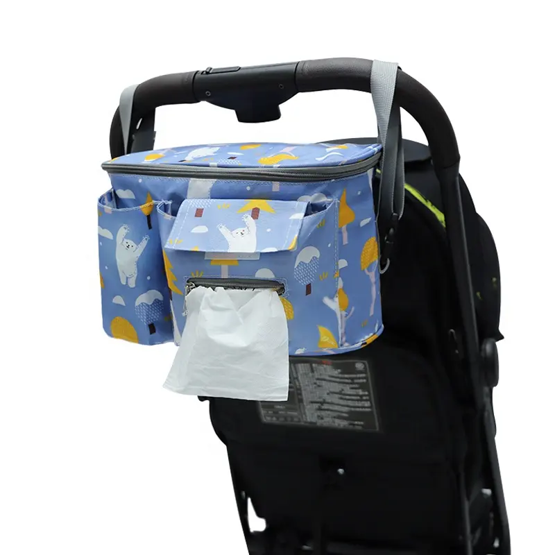 High Capacity Baby Stroller Multipurpose Cute Animals with Tissue Bag Feeding Bottle Bags Diaper Bags