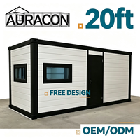 Maison conteneur fixe de 20 pieds, préfabriquée et modulaire, avec salle de bain et cuisine, pour camp de travailleurs, bureau, hôtel, ou site de construction.
