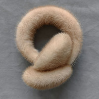 Cache-oreilles d'hiver en fourrure de vison pour femmes, chauds, résistants au gel, couleur unie, polyvalents, protections extérieures, fabriqués en Chine, modèle EZ-8012
