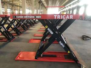 Tricar 1200mm pnömatik makaslı araç kaldırıcı iki Post hidrolik sürücü çalıştırma CE sertifikalı 4TLifting kapasitesi yükseltme park - Product Image 6