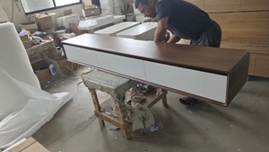 <span class=keywords><strong>Meuble</strong></span> TV en bois massif, <span class=keywords><strong>meuble</strong></span> <span class=keywords><strong>bas</strong></span>, petite table basse en bois pour salon, couleur noyer, <span class=keywords><strong>meuble</strong></span> TV pour chambre à coucher - Product Image 6