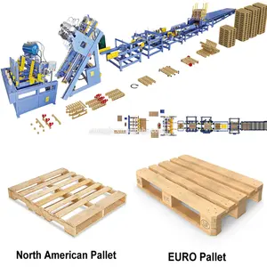 China Top Supplier Euro pallet Automatic Nailing machine/Wood pallet production line para venda